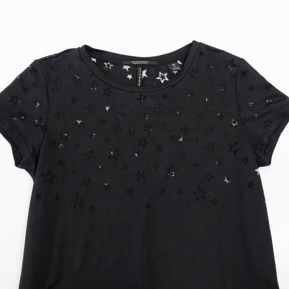 Scotch & Soda Burnout Tee Black Stars Soft XS - Picture 4 of 12